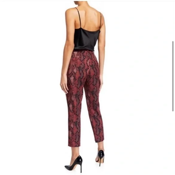 L’agence Ludivine Snakeskin Cropped Trouser Pant - Picture 2 of 11